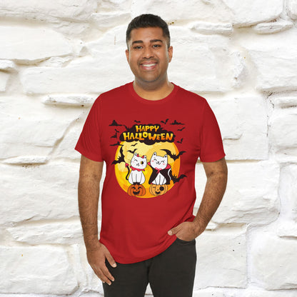 "Happy Halloween Cat Couple " Cat  T-shirt |Nunu&Miao Studio - Nunu&Miao Studio