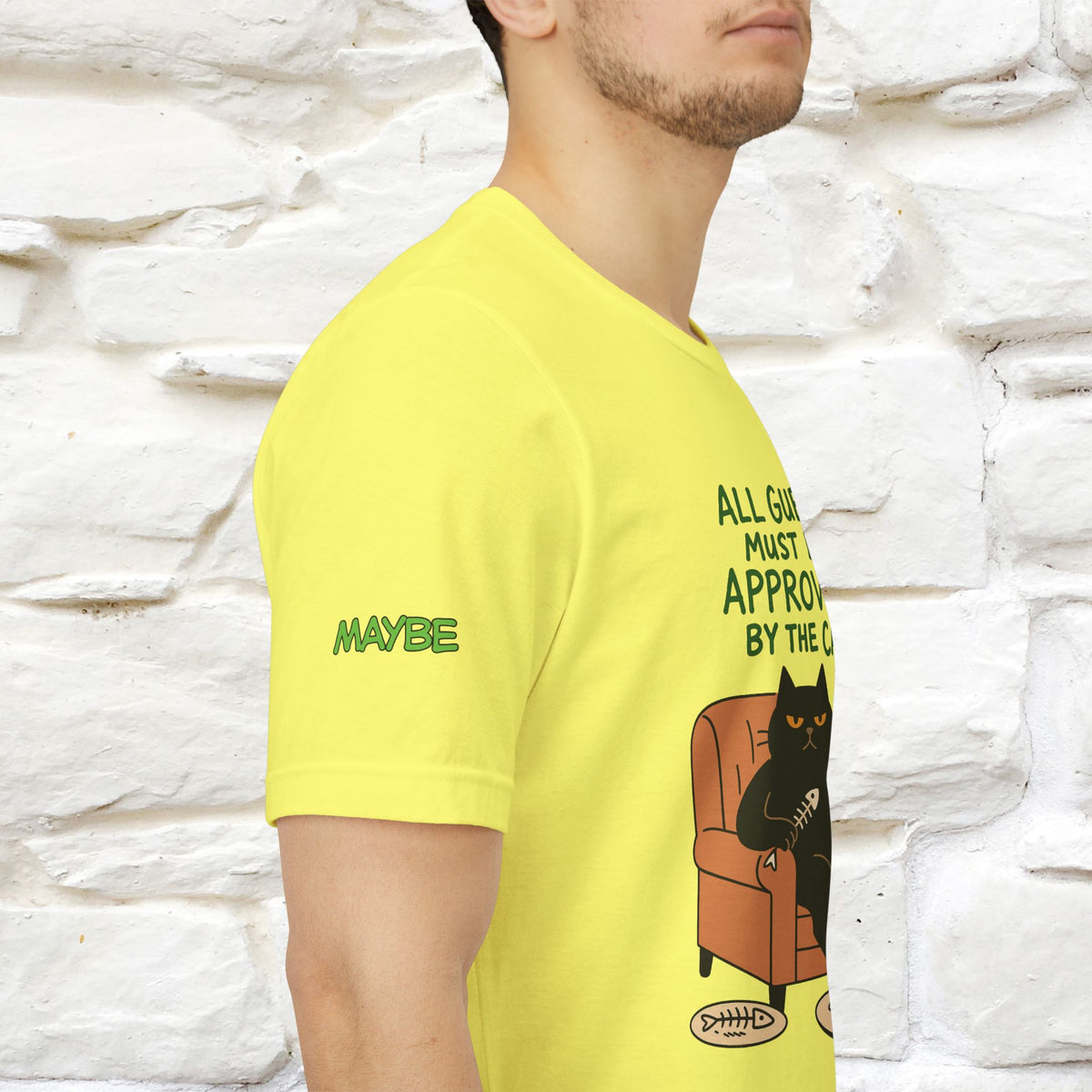 "All Guest Must Be Approved By The Cat - NO,MAYBE" Cat T-shirt |Nunu&Miao Studio