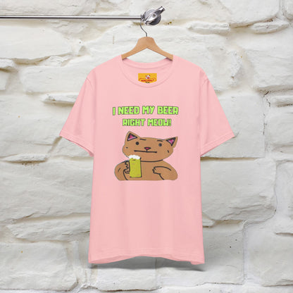 "I Need My Beer Right Meow!" Cat  T-shirt |Nunu&Miao Studio - Nunu&Miao Studio