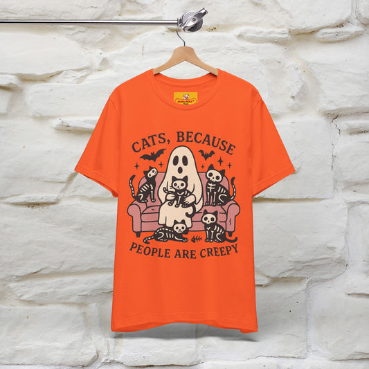"Cat Because People Are Creepy" Halloween Cat T-shirt |Nunu&Miao Studio - Nunu&Miao Studio