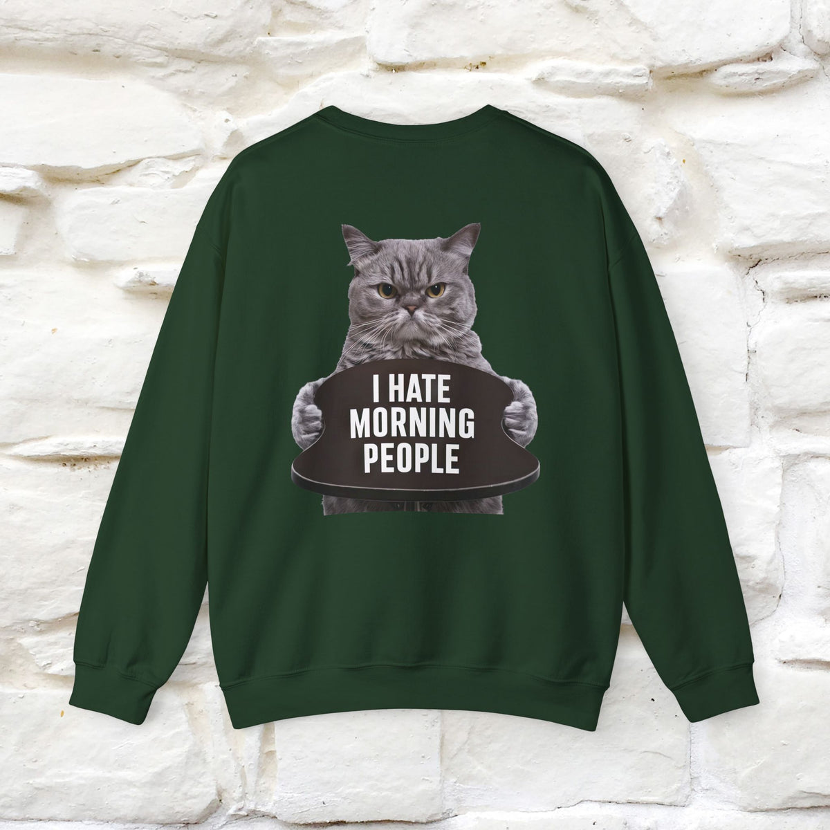 "I Hate Morning People'' |Cat Sweatshirt | Nunu&Miao Studio