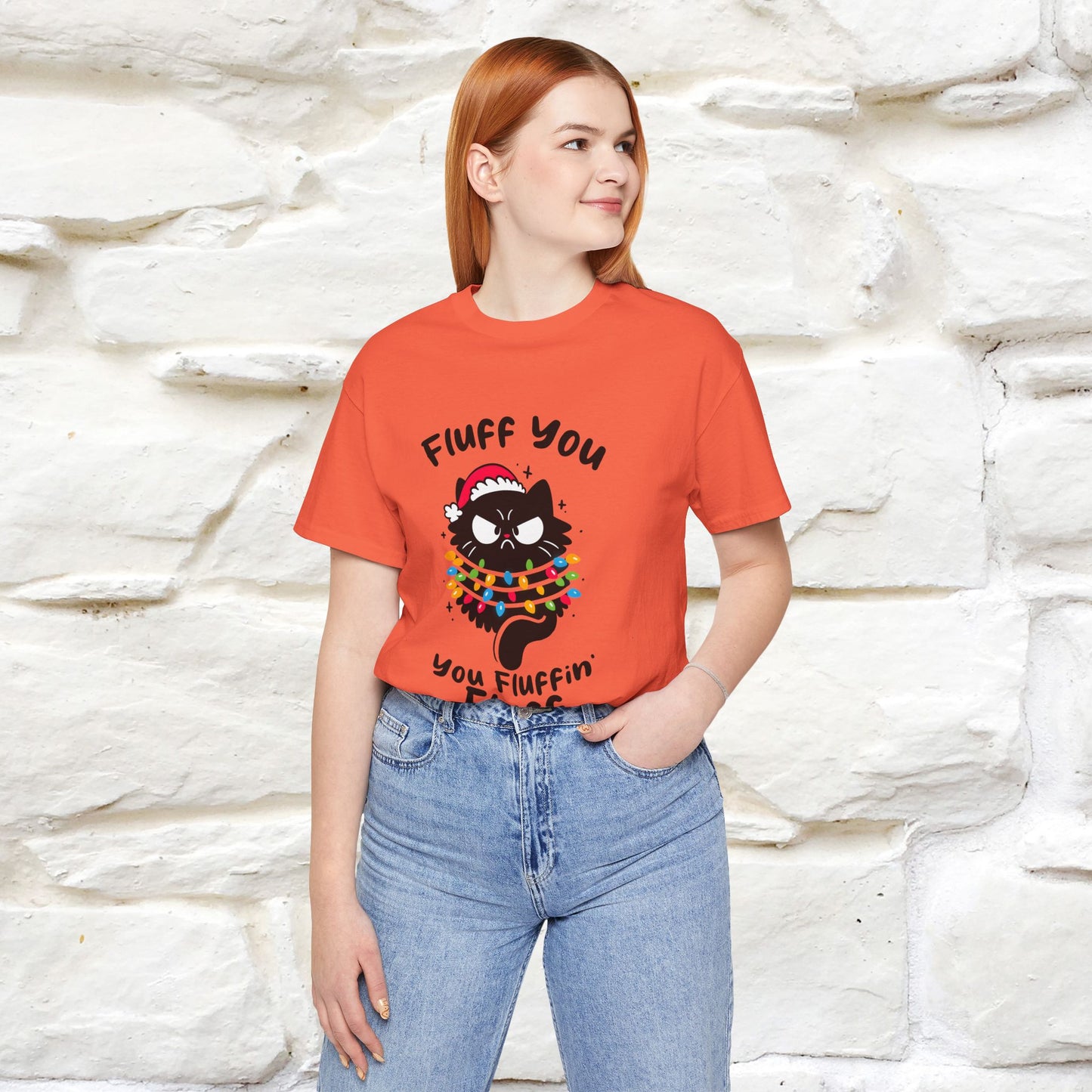 ''Fluff You, You Fluffin Fluff'' | Cattitude Cat Christmas Tee | Nunu&Miao Studio - Nunu&Miao Studio