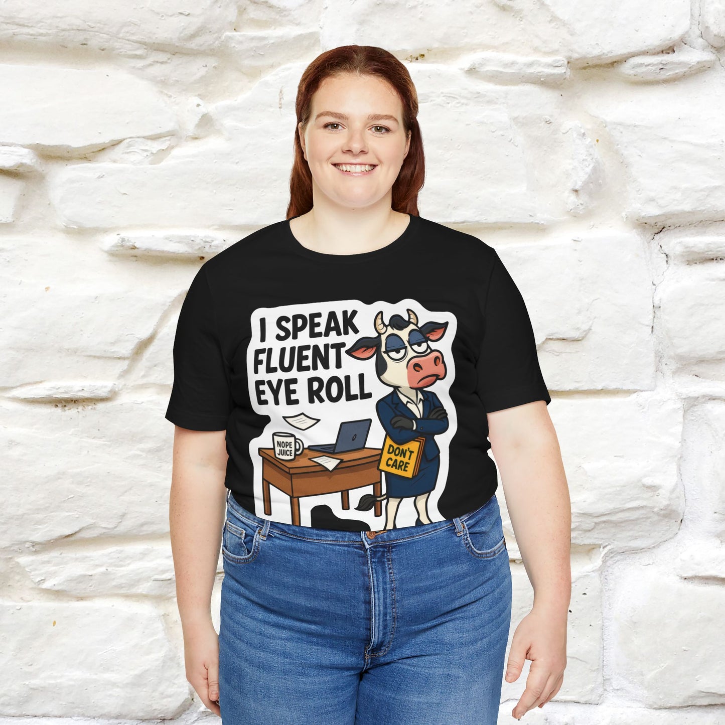 ''I Speak Fluent Eye Roll ''|  Sarcastic Cat T-Shirt | Nunu&Miao Studio