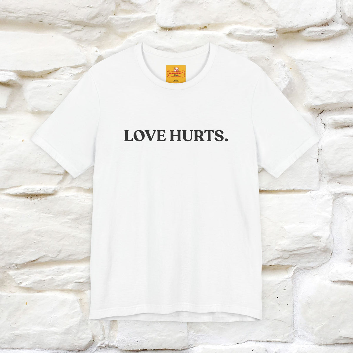 “Love Hurts"  Funny Cat T-Shirt | Front & Back Design | Nunu&Miao Studio
