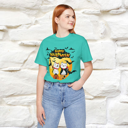 "Happy Halloween Cat Couple " Cat  T-shirt |Nunu&Miao Studio - Nunu&Miao Studio