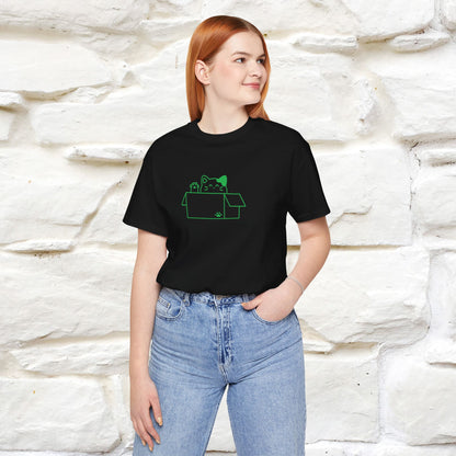 "“Happiness is free. Delivery is extra.” | Cat T-Shirt | Front & Back Design | Nunu&Miao Studio
