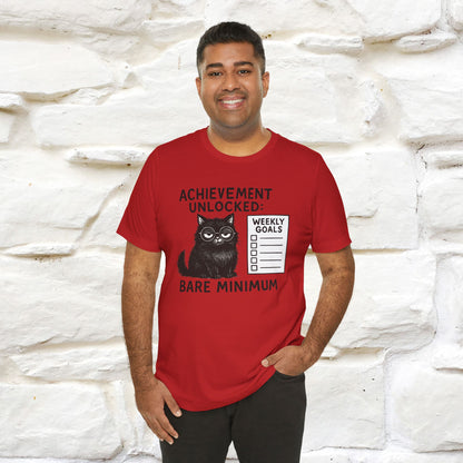 "Achievement Unlocked Bare Minimum." |Cat T-Shirt | Nunu&Miao Studio - Nunu&Miao Studio