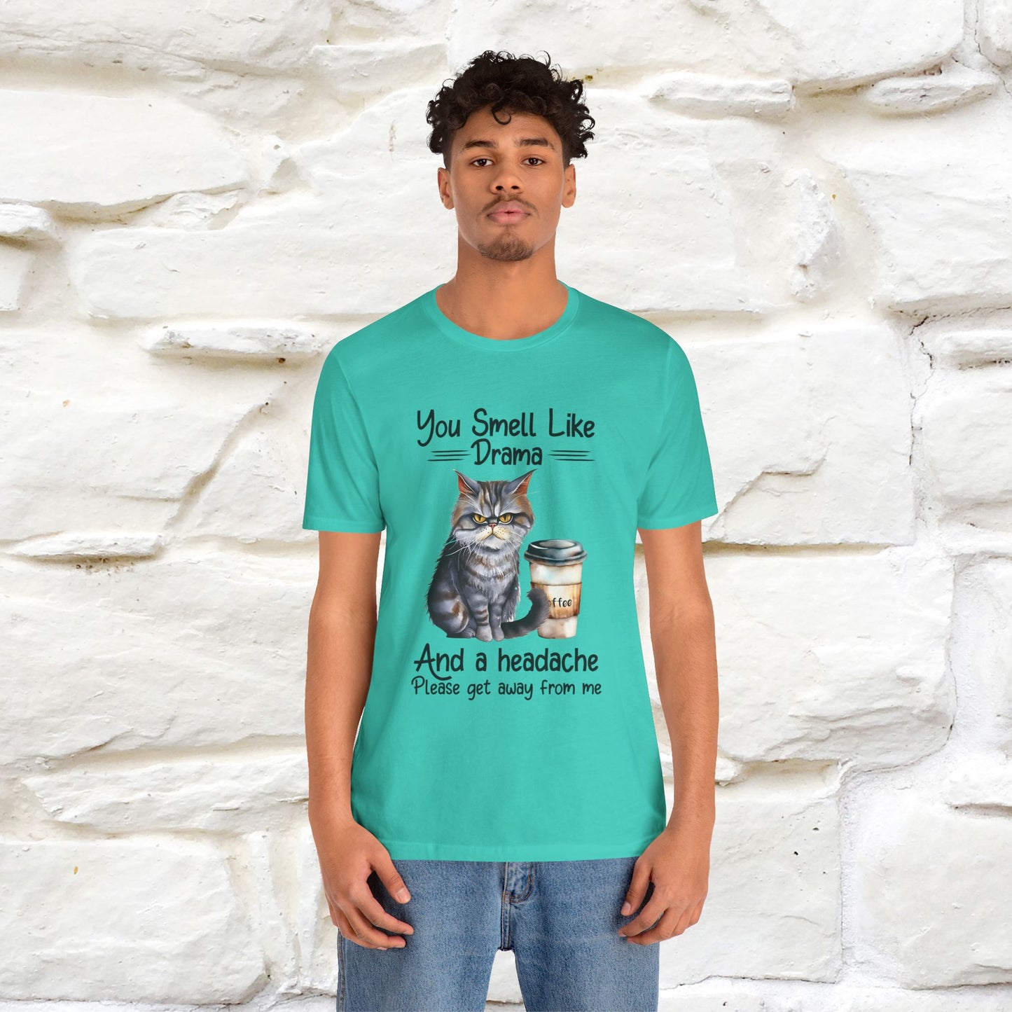 You Smell Like Drama and a Headache" Cat T-Shirt for Men & Women | 100% Cotton* - Nunu&Miao Studio