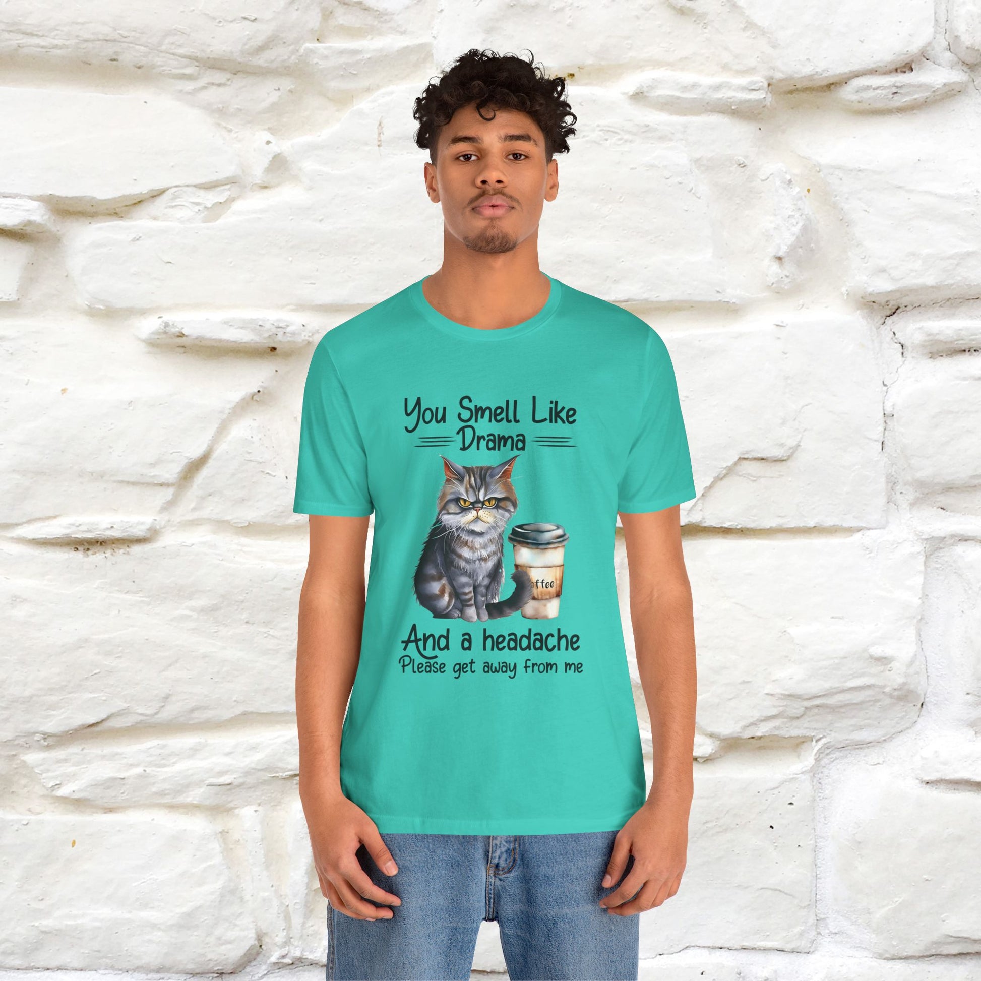 You Smell Like Drama and a Headache" Cat T-Shirt for Men & Women | 100% Cotton* - Nunu&Miao Studio