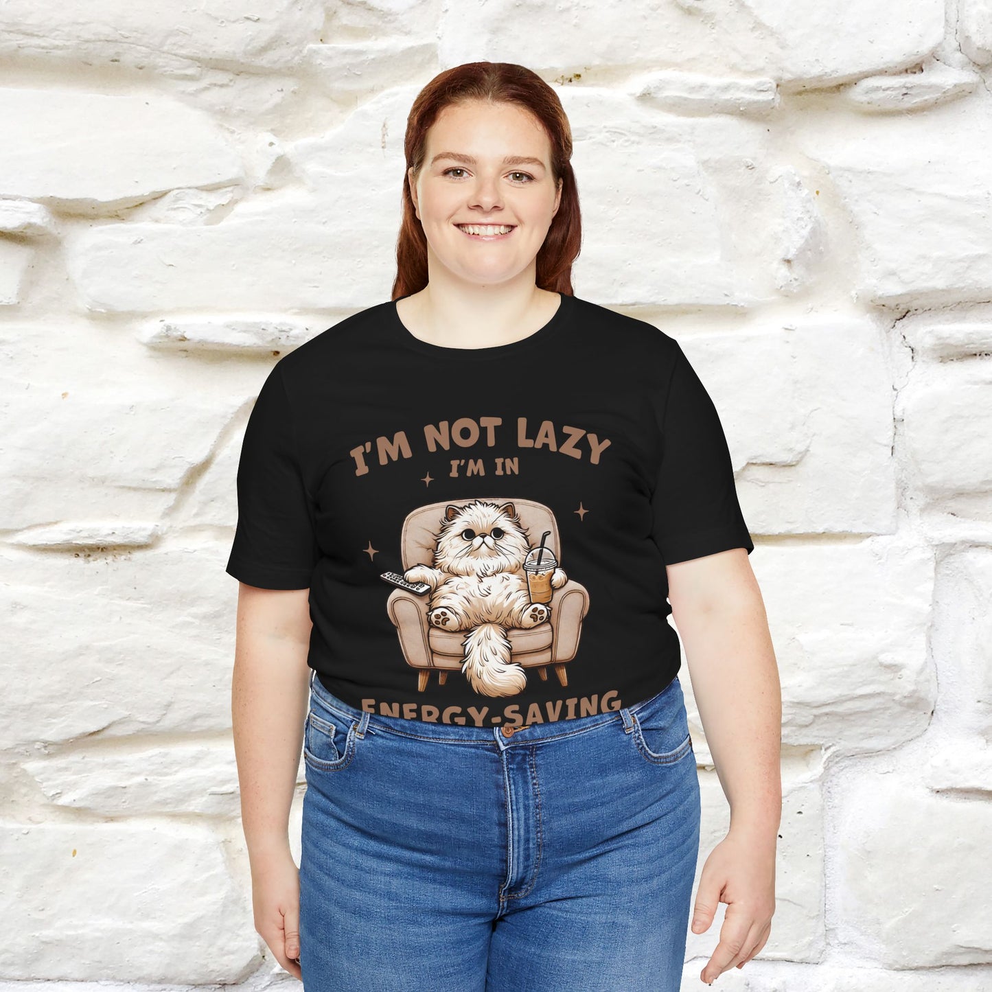 "I'm Not Lazy I'm In Energy-Saving Mode " Cat T-shirt |Nunu&Miao Studio - Nunu&Miao Studio