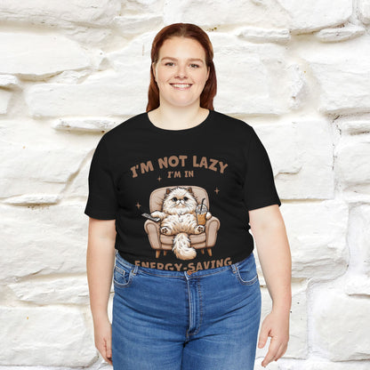 "I'm Not Lazy I'm In Energy-Saving Mode " Cat T-shirt |Nunu&Miao Studio - Nunu&Miao Studio