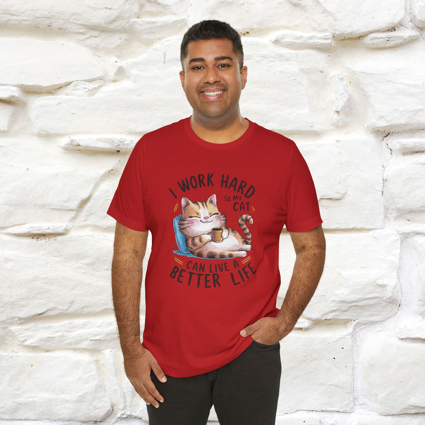 I Work Hard So My Cat Can Have a Better Life | Funny Cat Shirt  | Nunu&Miao Studio - Nunu&Miao Studio