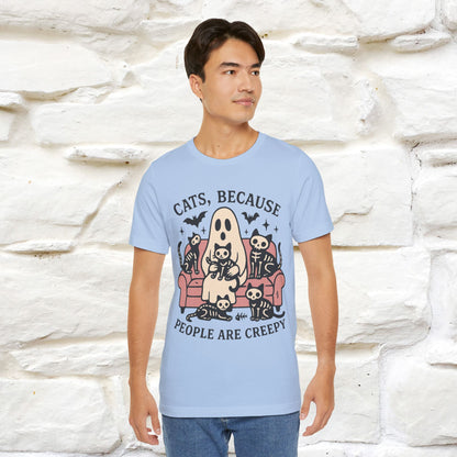 "Cat Because People Are Creepy" Halloween Cat T-shirt |Nunu&Miao Studio - Nunu&Miao Studio