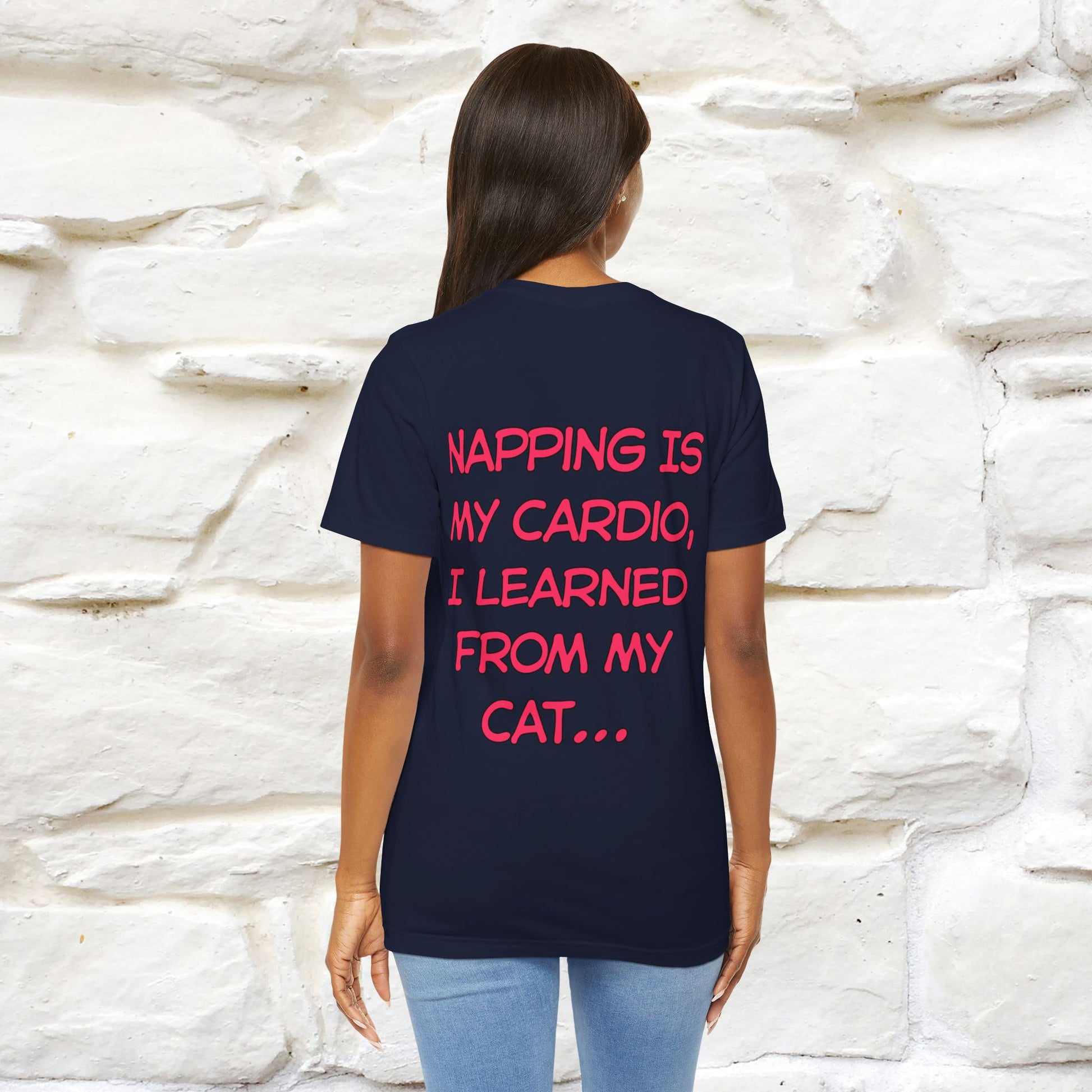 "Napping Is My Cardio, I Learned From My Cat…" Funny Cat T-shirt | Nunu&Miao Studio - Nunu&Miao Studio