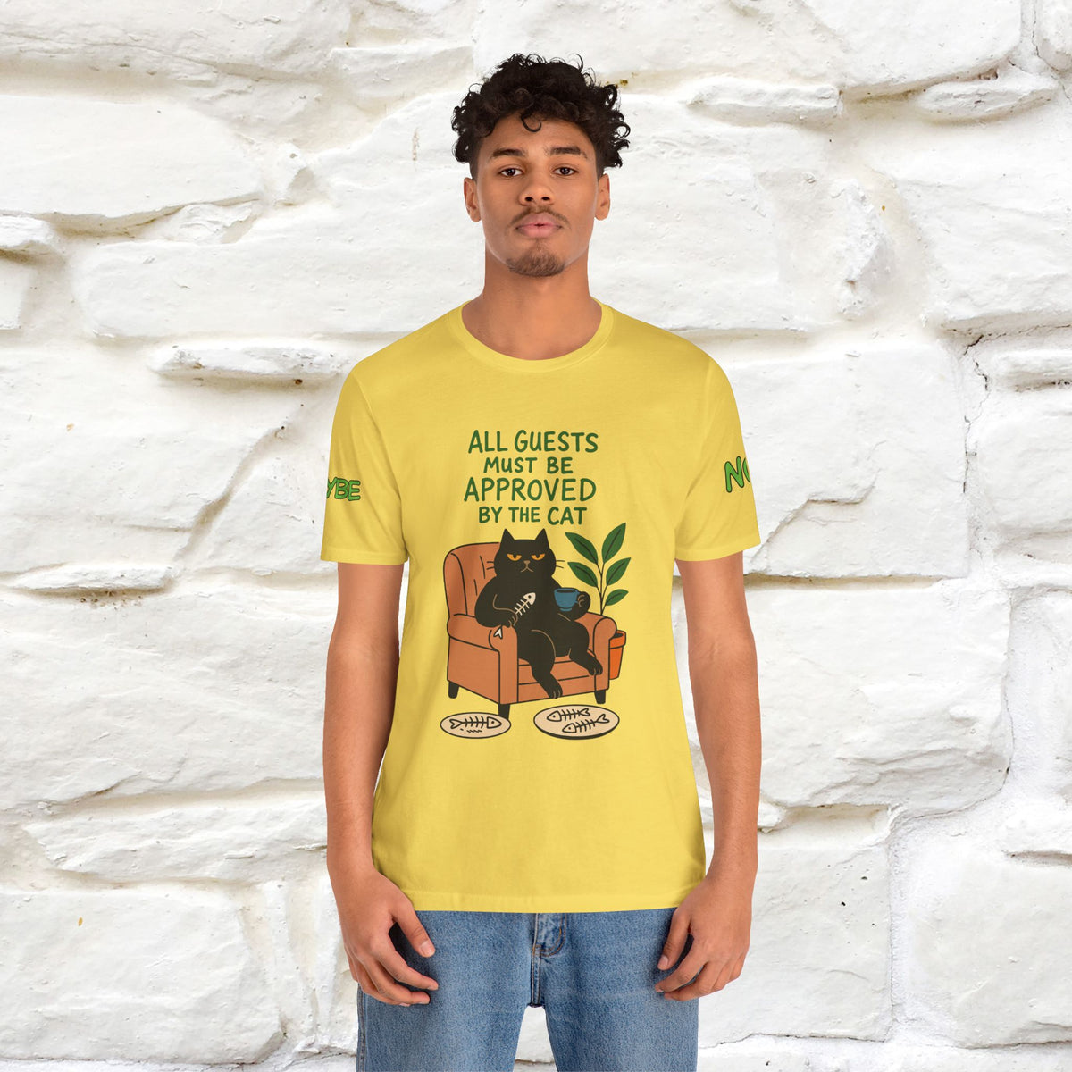 "All Guest Must Be Approved By The Cat - NO,MAYBE" Cat T-shirt |Nunu&Miao Studio