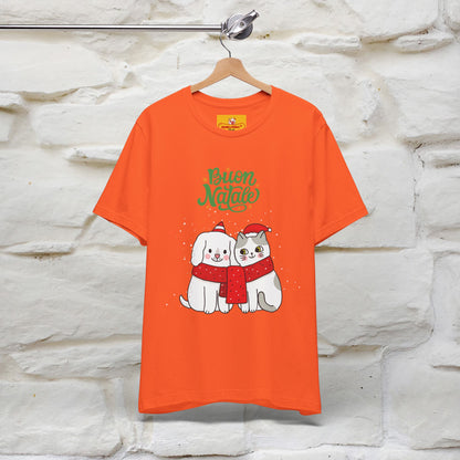 ''Buon Natale Cat and Dog'' Christmas T-shirt  | Nunu&Miao Studio - Nunu&Miao Studio