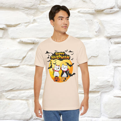 "Happy Halloween Cat Couple " Cat  T-shirt |Nunu&Miao Studio - Nunu&Miao Studio