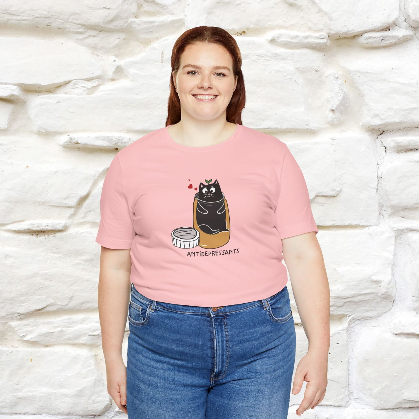 "Antidepressants" Cat T-Shirt | Front & Back Design | Nunu&Miao Studio - Nunu&Miao Studio