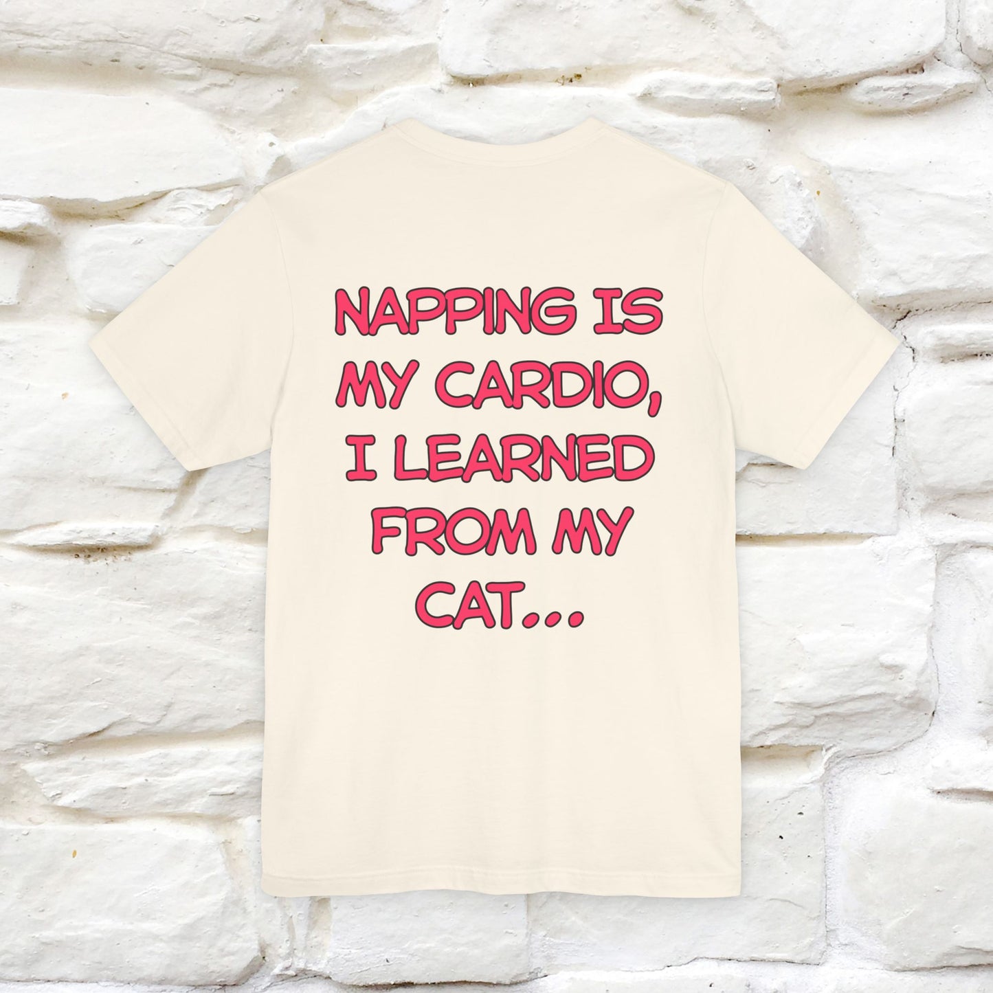 "Napping Is My Cardio, I Learned From My Cat…" Funny Cat T-shirt | Nunu&Miao Studio - Nunu&Miao Studio