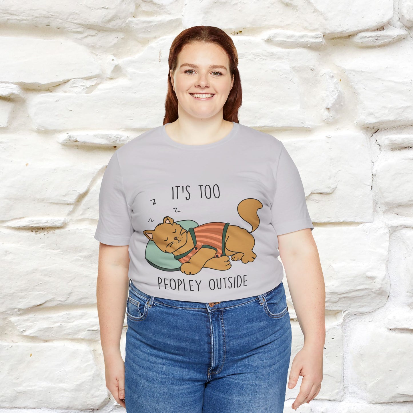 ''It’s Too Peopley Outside'' | Funny Cat T-Shirt | Nunu&Miao Studio - Nunu&Miao Studio