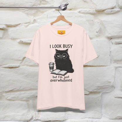"I Look Busy But I'm Just Overwhelmed" |Cat T-Shirt | Nunu&Miao Studio - Nunu&Miao Studio