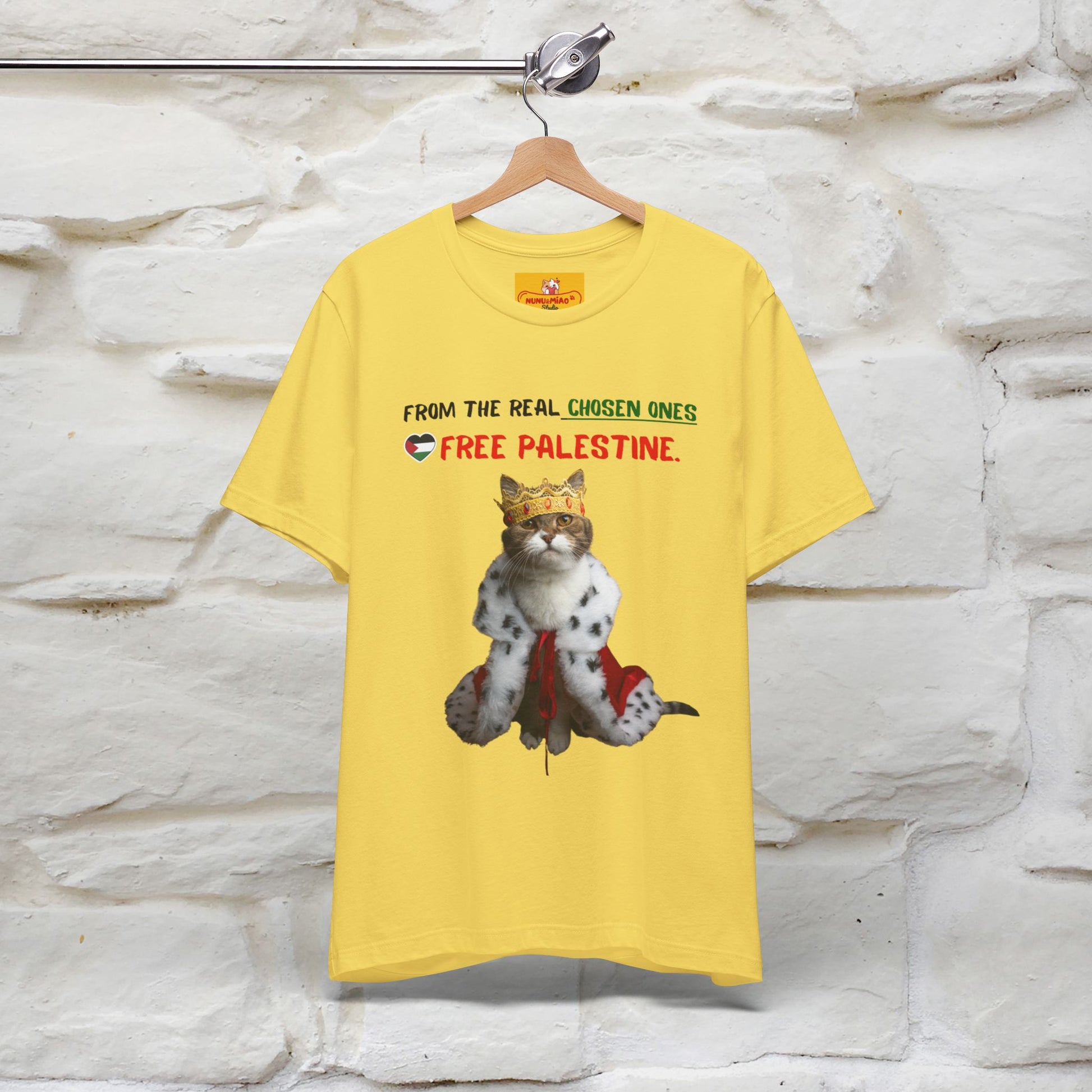 "From the real chosen ones  Free Palestine." Cat T-shirt |Nunu&Miao Studio - Nunu&Miao Studio
