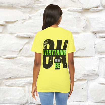 ''Everything Will Be Ok '' Cat T-Shirt Front and Back Design | Nunu&Miao Studio - Nunu&Miao Studio