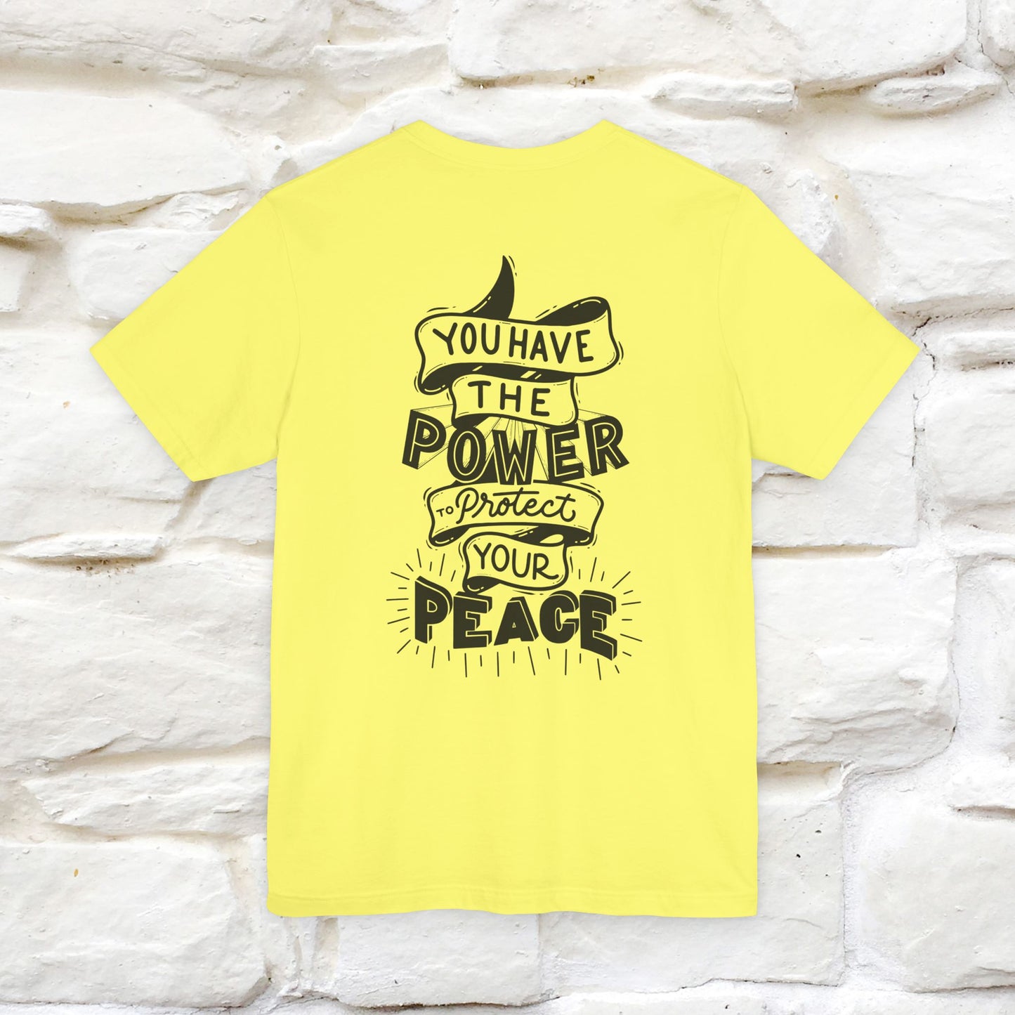 "You Have the Power to Protect Your Peace" Cat T-Shirt| Front & Back Design | Nunu&Miao Studio - Nunu&Miao Studio