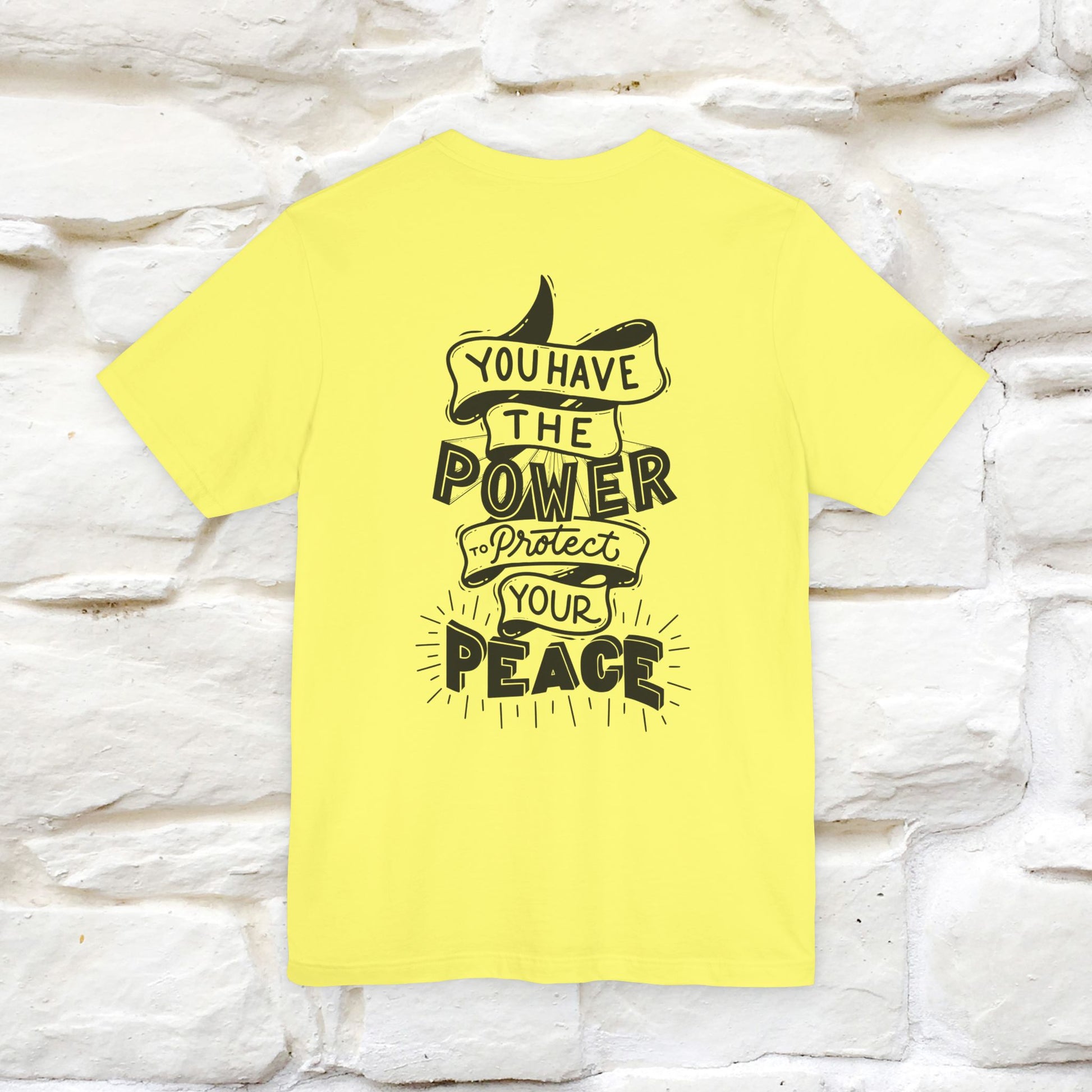 "You Have the Power to Protect Your Peace" Cat T-Shirt| Front & Back Design | Nunu&Miao Studio - Nunu&Miao Studio