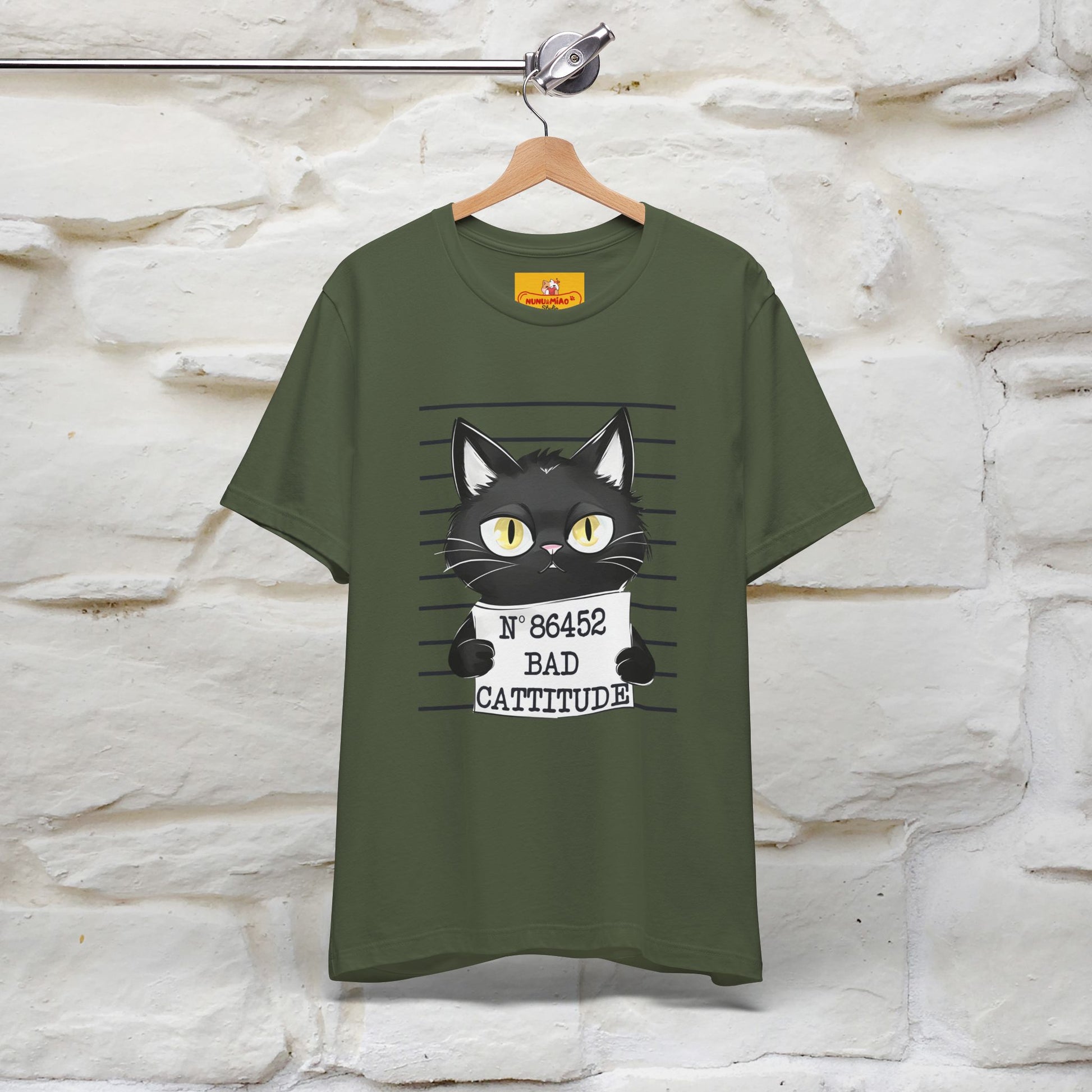 "Bad Cattitude" T-Shirt for Men & Women | 100% Cotton* - Nunu&Miao Studio
