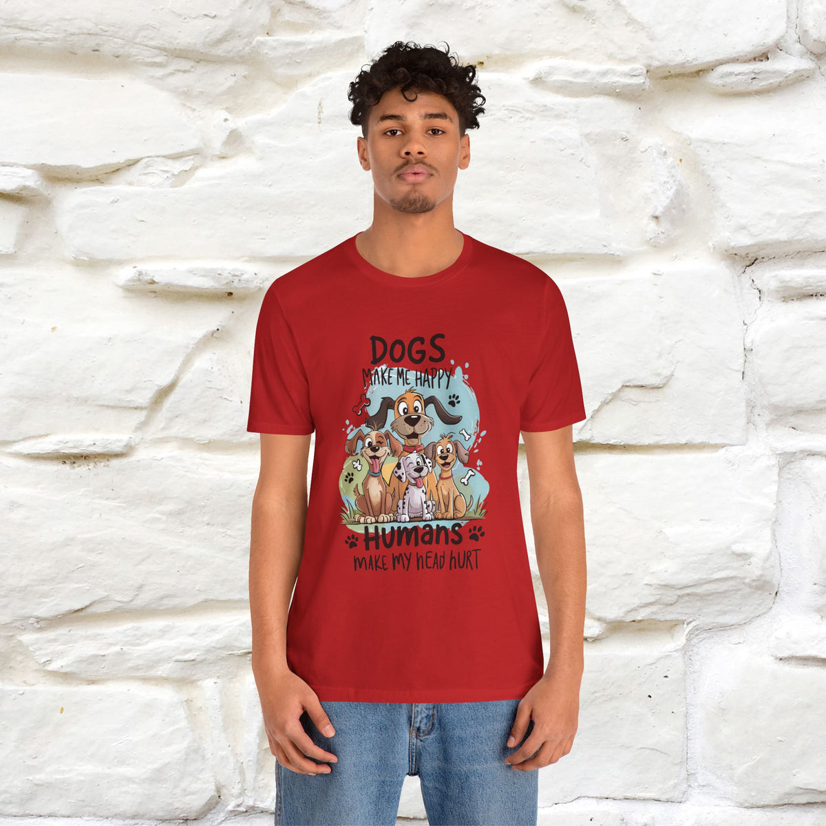 " Dogs Make Me Happy ..."  T-shirt |Nunu&Miao Studio