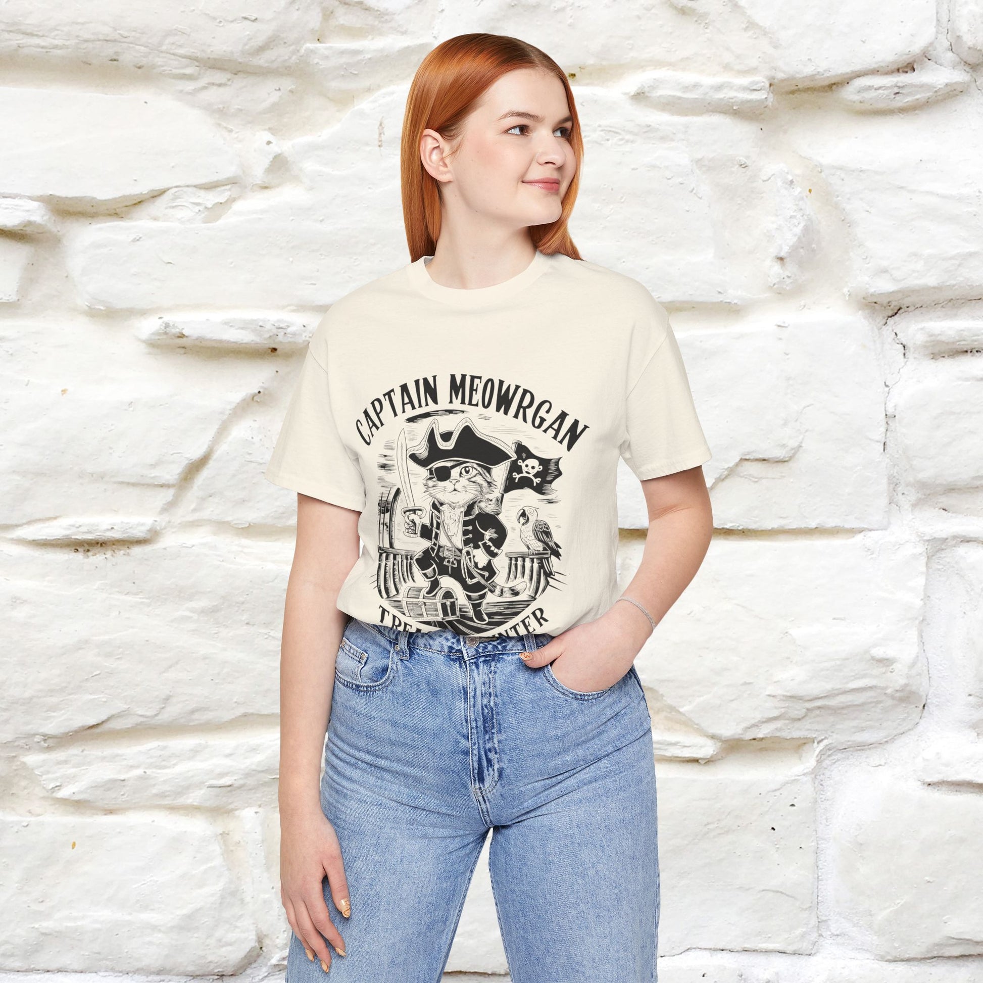 Captain Meowrgan Treasure Hunter |  |Cat T-Shirt | Nunu&Miao Studio - Nunu&Miao Studio