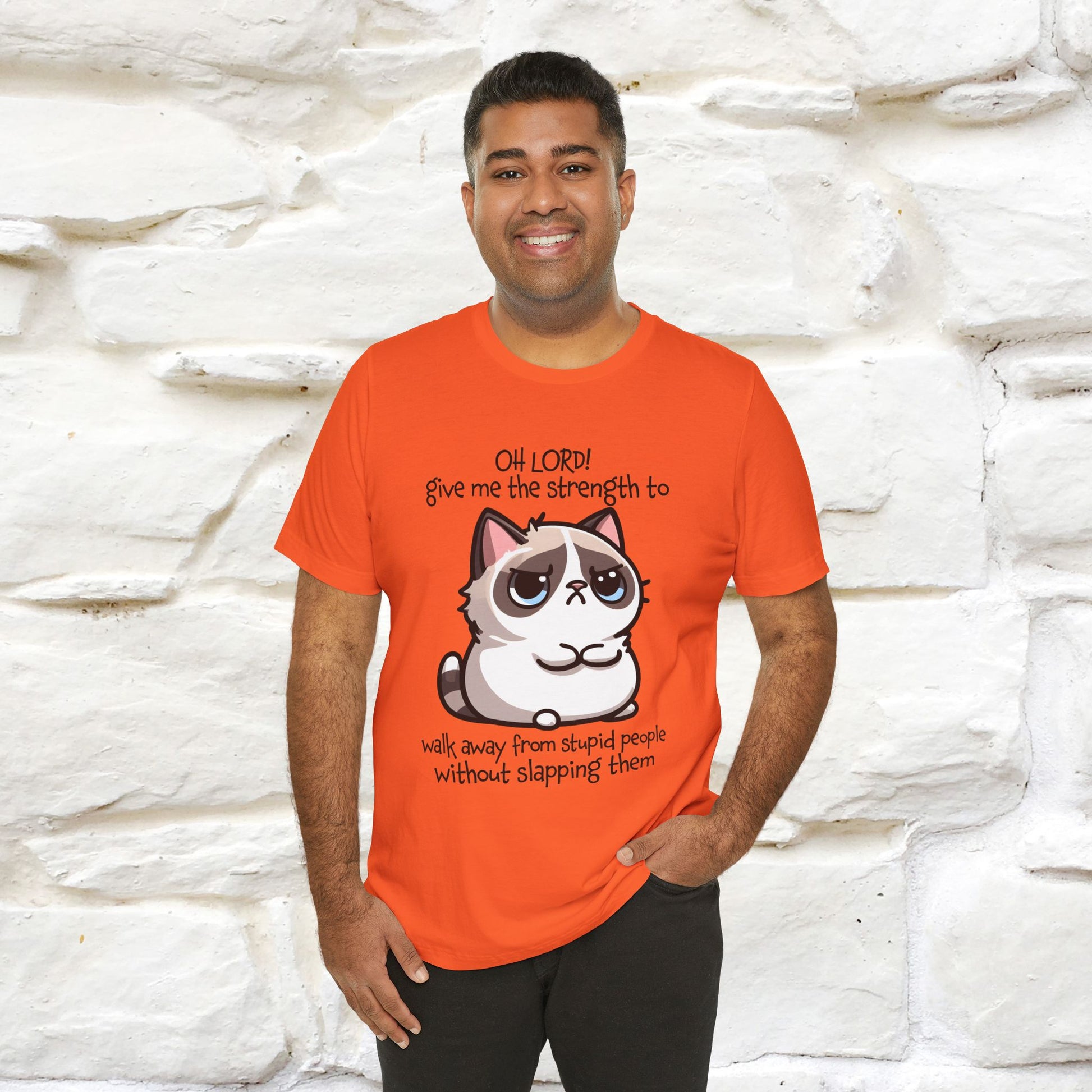 ''Oh Lord! Give Me Strength to ...'' Cat T-Shirt |  | Nunu&Miao Studio - Nunu&Miao Studio