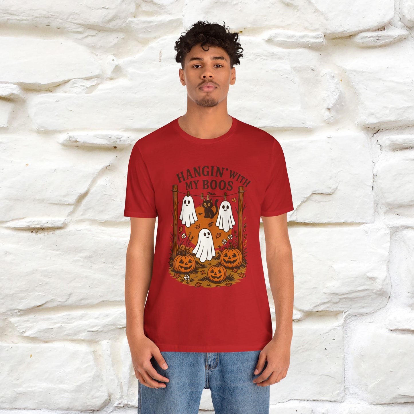 "Hanging With My Boos" Halloween Cat T-shirt |Nunu&Miao Studio - Nunu&Miao Studio