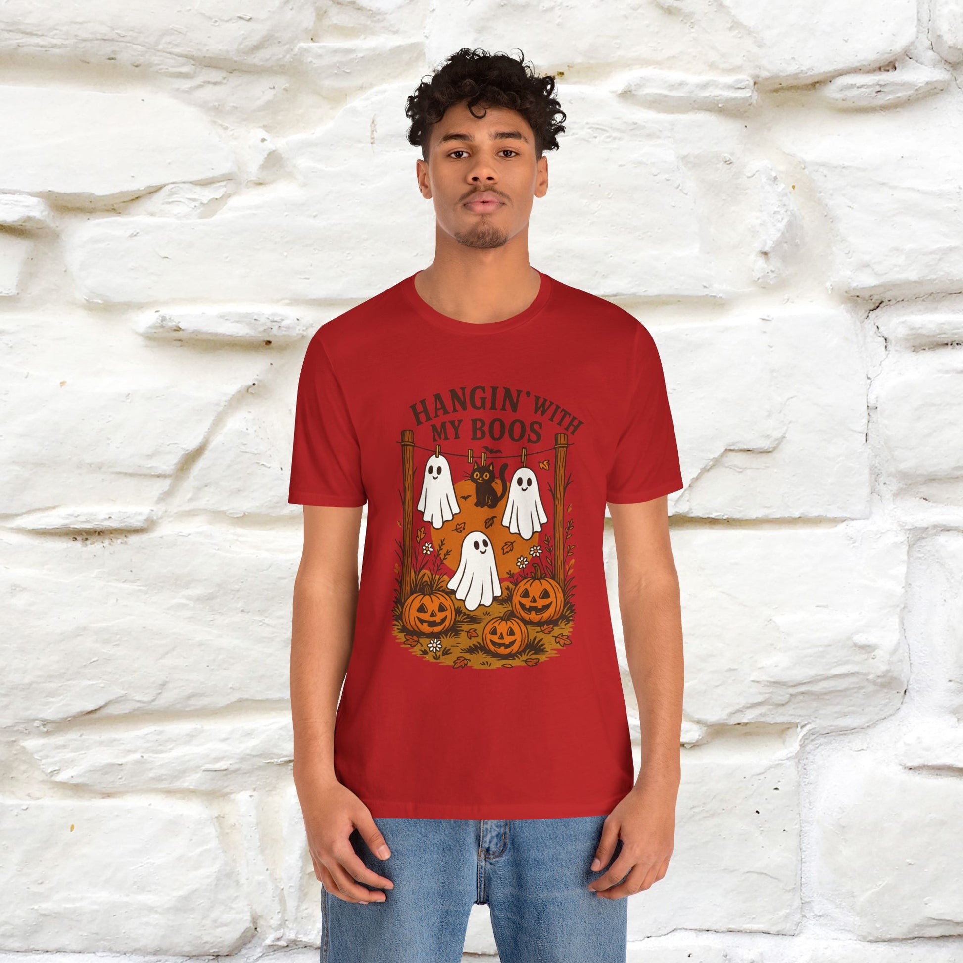 "Hanging With My Boos" Halloween Cat T-shirt |Nunu&Miao Studio - Nunu&Miao Studio