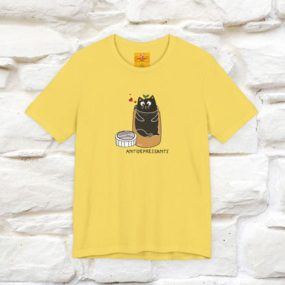 "Antidepressants" Cat T-Shirt | Front & Back Design | Nunu&Miao Studio - Nunu&Miao Studio