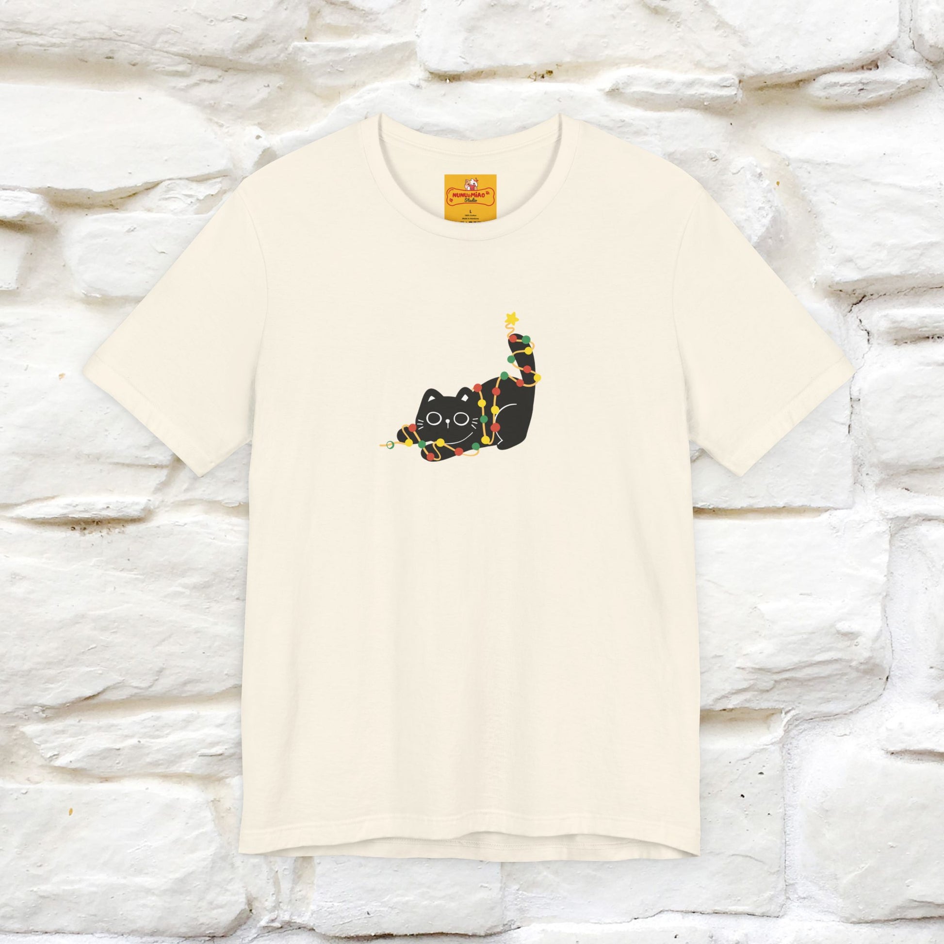 ''Be The Light" Cat T-Shirt| Front & Back Design | Nunu&Miao Studio - Nunu&Miao Studio
