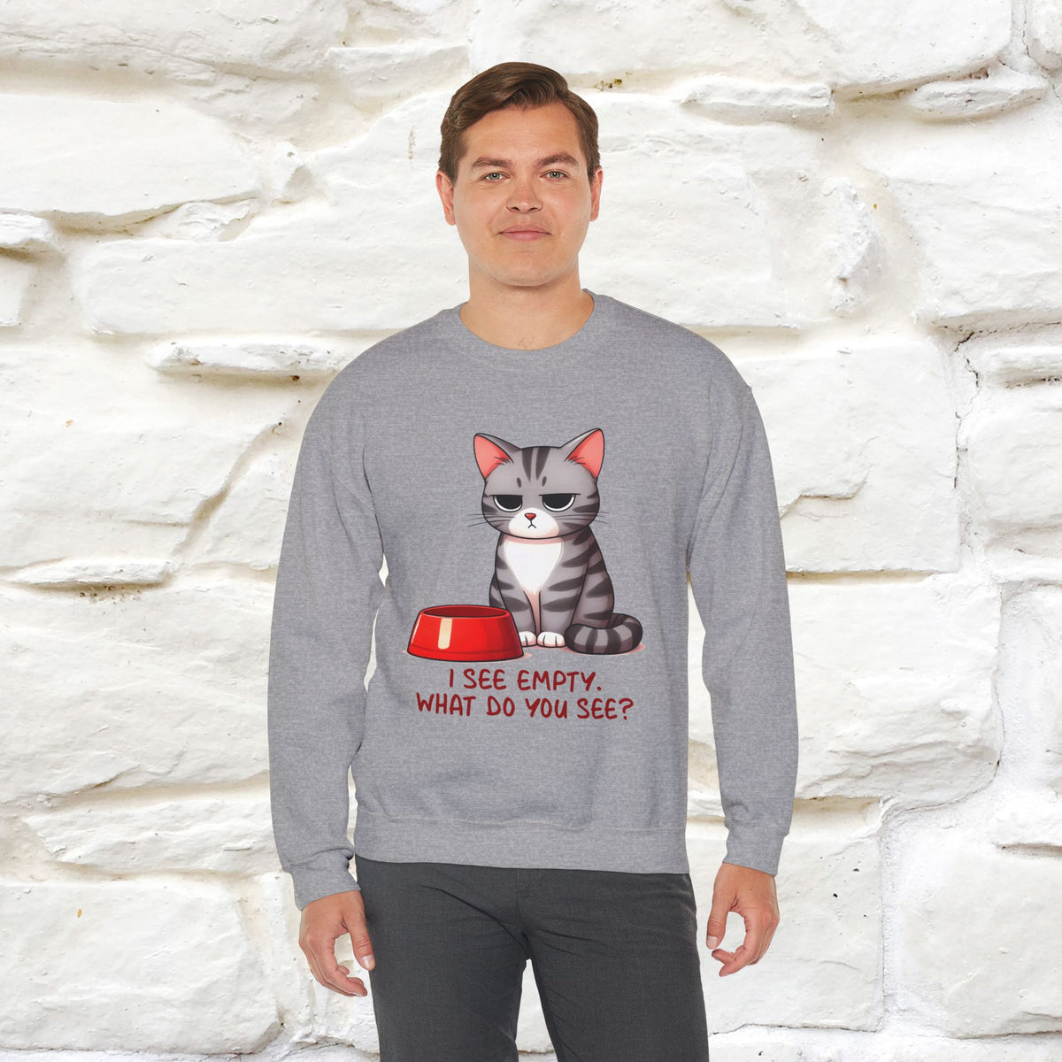 ''I See Empty What Do You See..'' |Cat Sweatshirt | Nunu&Miao Studio