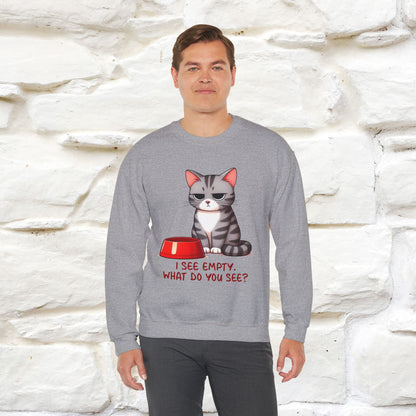 ''I See Empty What Do You See..'' |Cat Sweatshirt | Nunu&Miao Studio