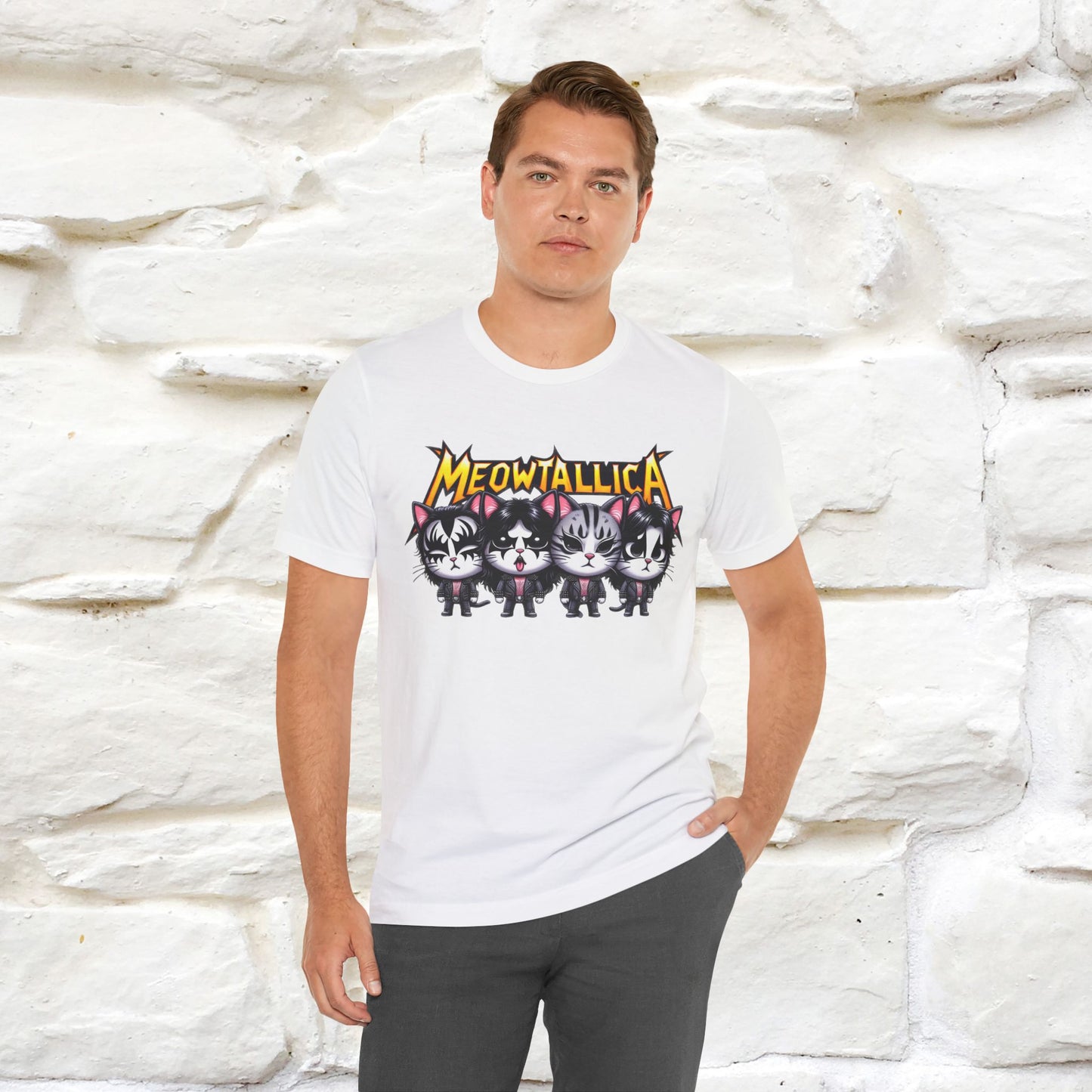 Meowtallica T-Shirt | Rock-Inspired Cat Tee| Nunu&Miao Studio - Nunu&Miao Studio