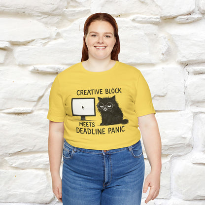 "Creative Block Meets Deadline..." |Cat T-Shirt | Nunu&Miao Studio - Nunu&Miao Studio
