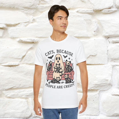 "Cat Because People Are Creepy" Halloween Cat T-shirt |Nunu&Miao Studio - Nunu&Miao Studio