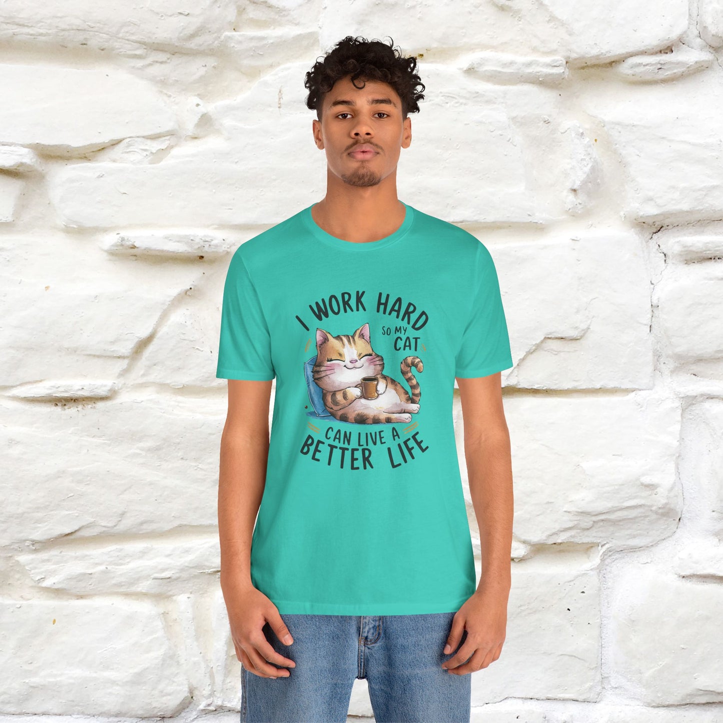 I Work Hard So My Cat Can Have a Better Life | Funny Cat Shirt  | Nunu&Miao Studio - Nunu&Miao Studio