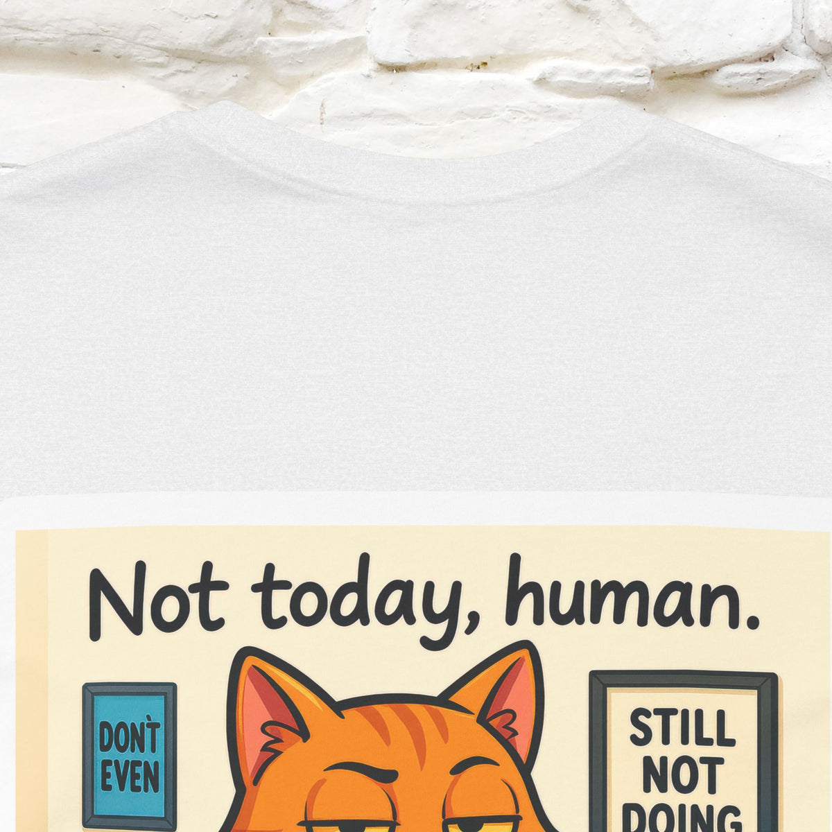 ''Not Today, Human''|  Sarcastic Cat T-Shirt | Front & Back Design | Nunu&Miao Studio