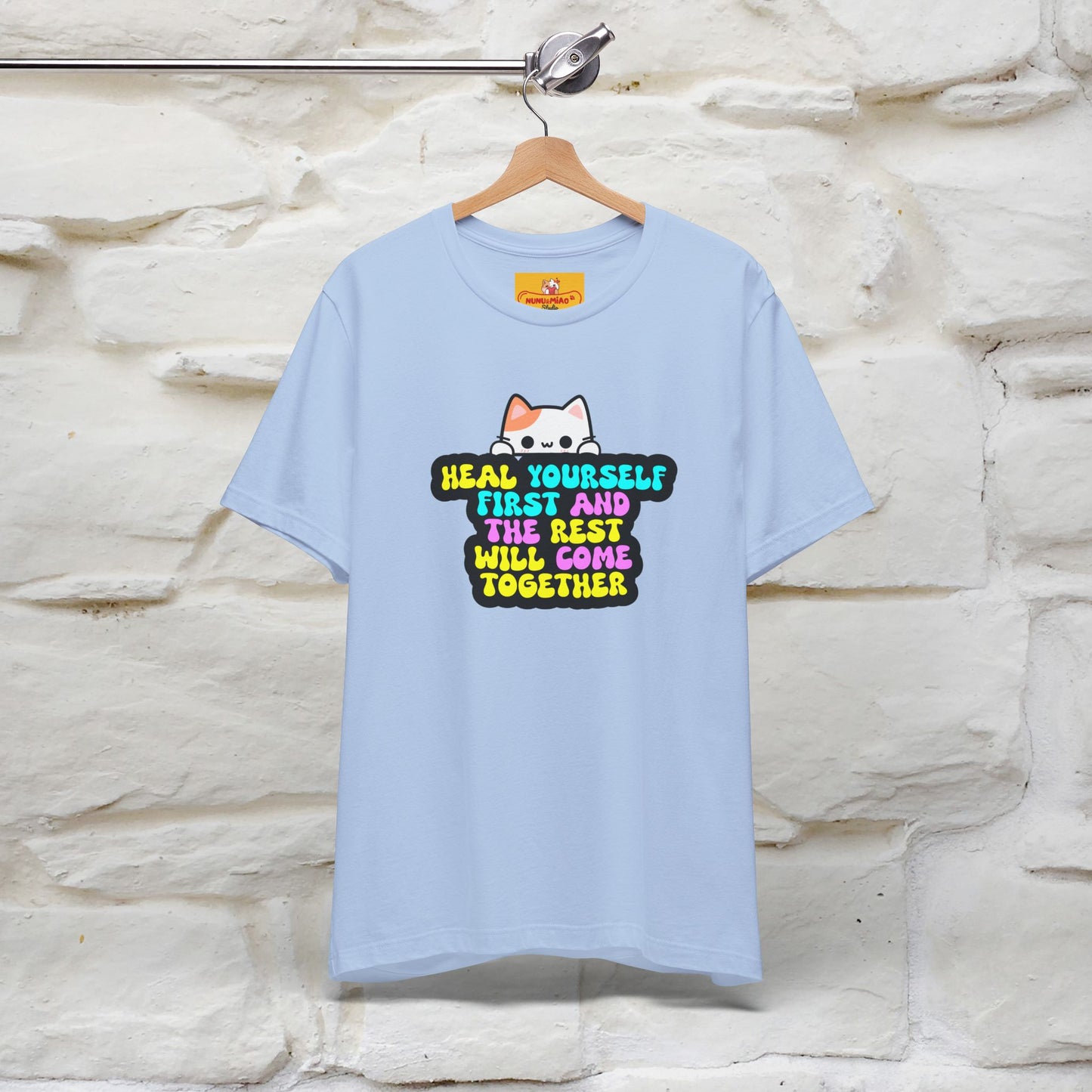 "Heal Yourself First And The Rest.." Cat T-shirt| Nunu&Miao Studio - Nunu&Miao Studio