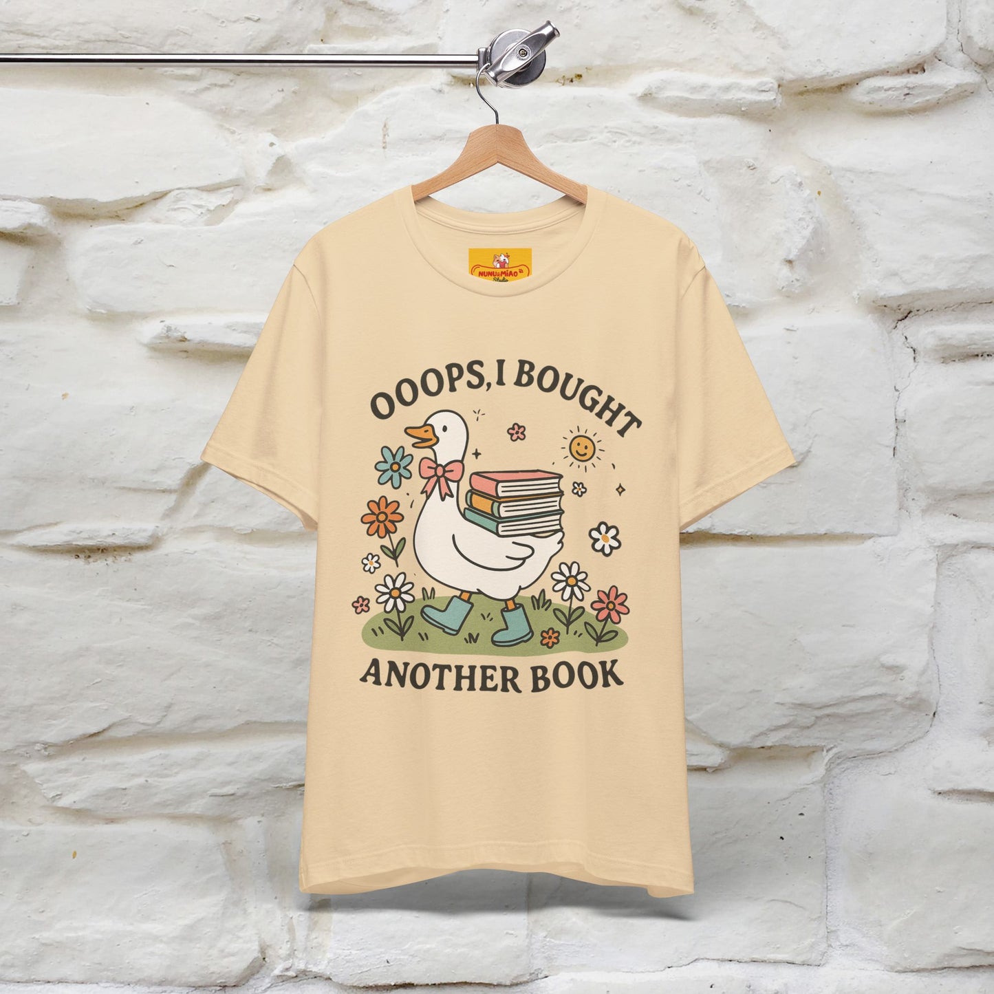 "Oooops I Bought Another Book" Funny Goose T-shirt |Nunu&Miao Studio - Nunu&Miao Studio