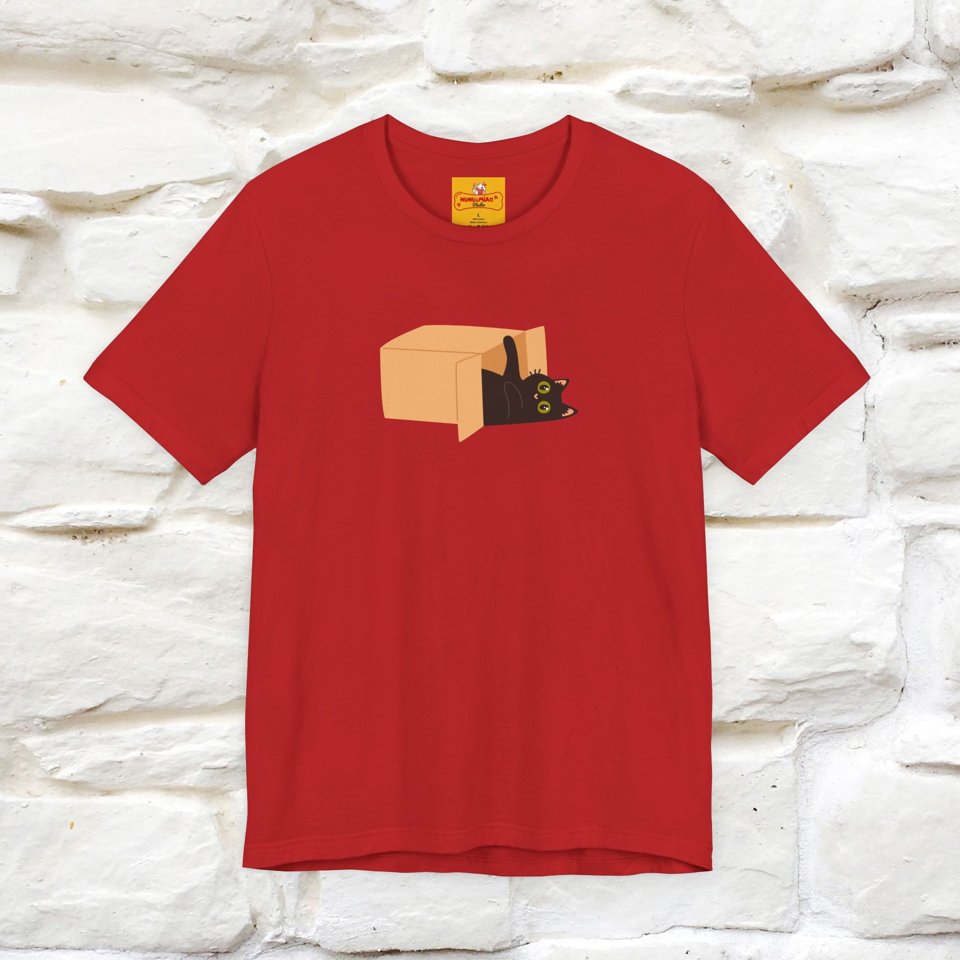 "Think Like There Is No Box" Cat T-Shirt| Front & Back Design | Nunu&Miao Studio - Nunu&Miao Studio