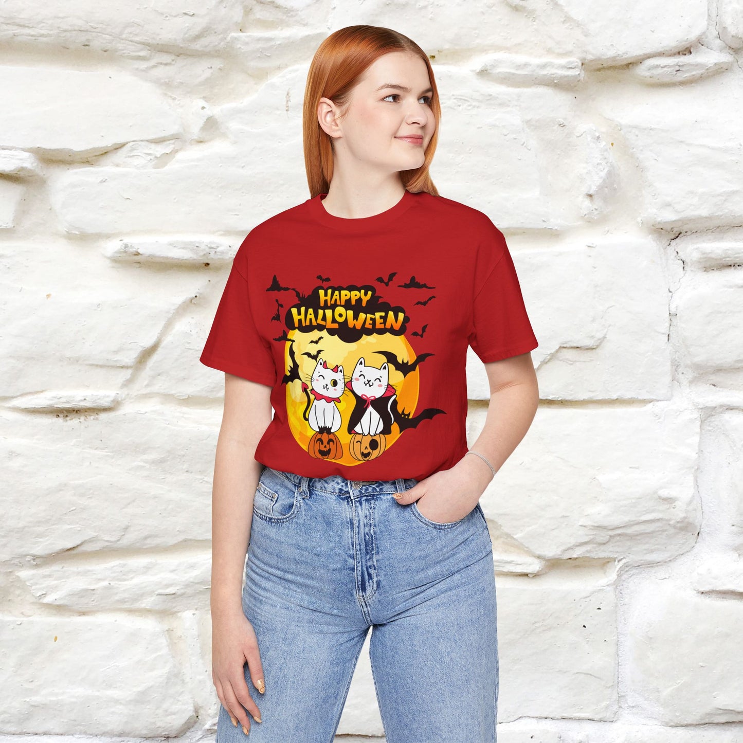 "Happy Halloween Cat Couple " Cat  T-shirt |Nunu&Miao Studio - Nunu&Miao Studio