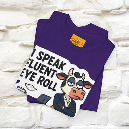 ''I Speak Fluent Eye Roll ''|  Sarcastic Cat T-Shirt | Nunu&Miao Studio