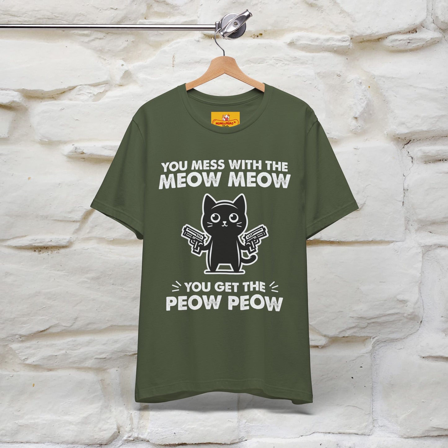 "You Mess With The Meow Meow, You Get The Peow Peow" Cat T-shirt |Nunu&Miao Studio - Nunu&Miao Studio